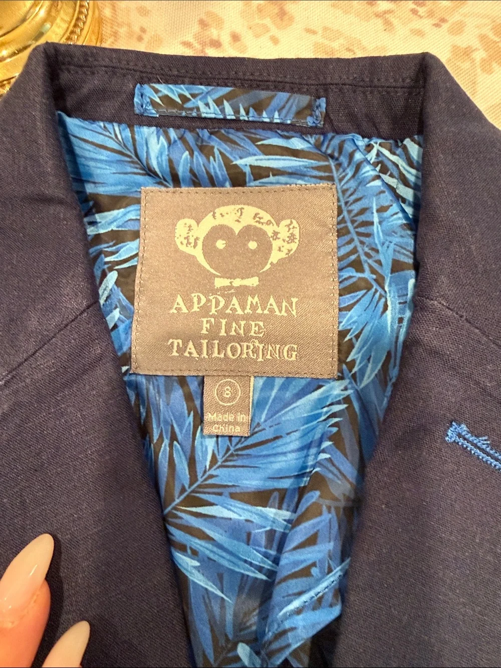 Appaman Boys Navy Blue Two-Piece Suit Jacket and Pants